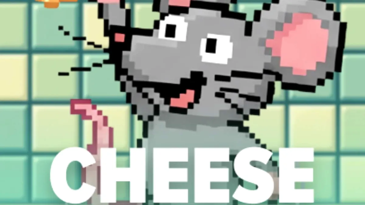 Interface do jogo Cheese Chase com tema de cozinha retrô
